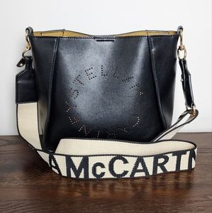AUTHENTIC Stella McCartney Black Logo Shoulder Bag